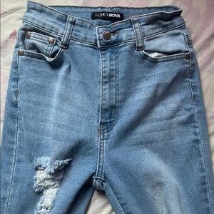 Fantasea Nights High Rise Jeans - Light Blue (Fashion Nova)